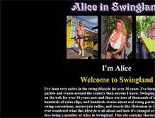 Tablet Screenshot of aliceinswingland.com